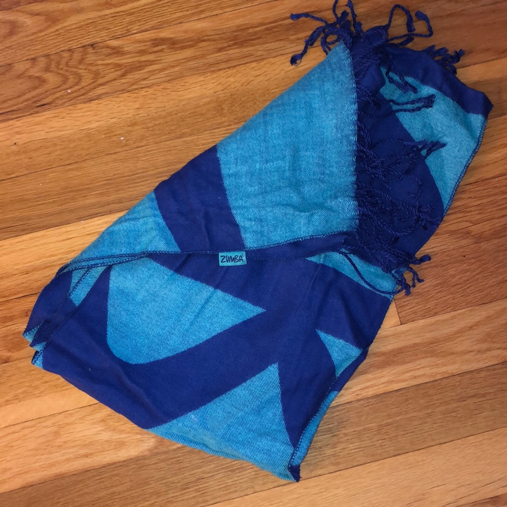 Zumba blue and teal scarf pashmina